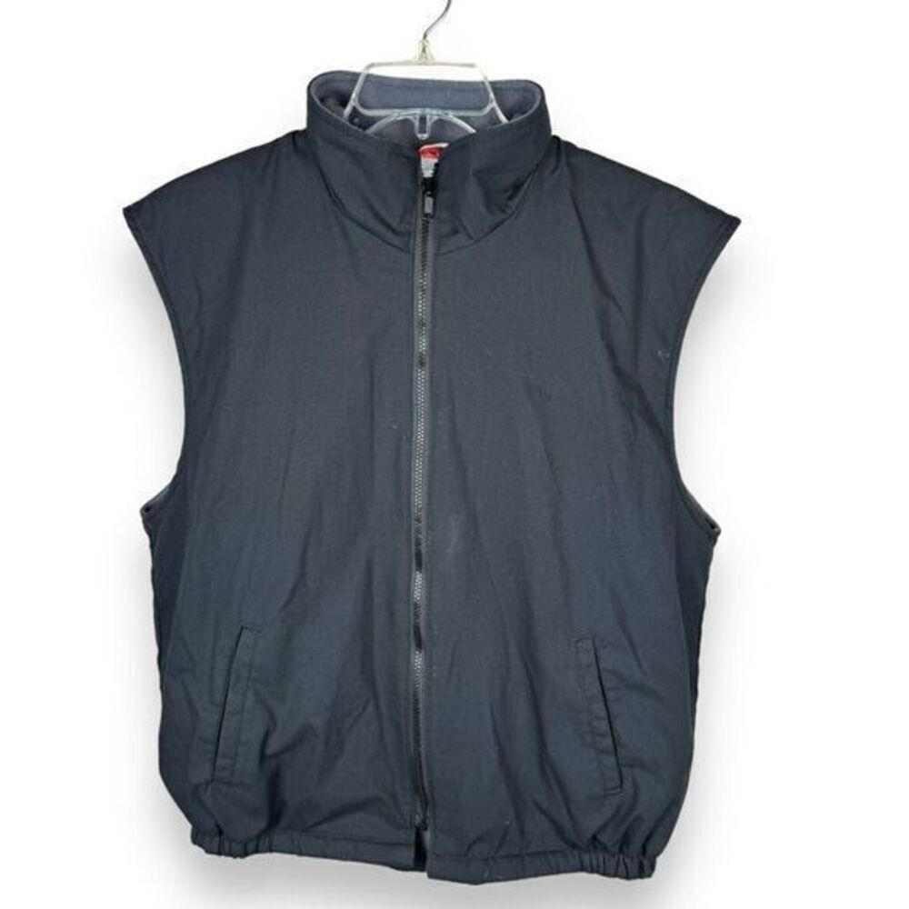 Union Line Fleece Lined Work Vest Mens Size Medium Black USA Made Vintage‎ 90s